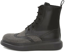 Alexander McQueen Hybrid Lace-Up Ankle Boot 'Black' 645911WHFLA1081 Alexander McQueen Hybrid Lace-Up Ankle Boot 'Black' 645911WHFLA1081