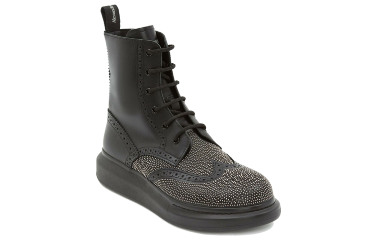 Lookbook Bota Tobillera Alexander McQueen Hybrid Lace-Up 'Negro' 645911WHFLA1081