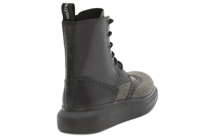 Shop Bota Tobillera Alexander McQueen Hybrid Lace-Up 'Negro' 645911WHFLA1081