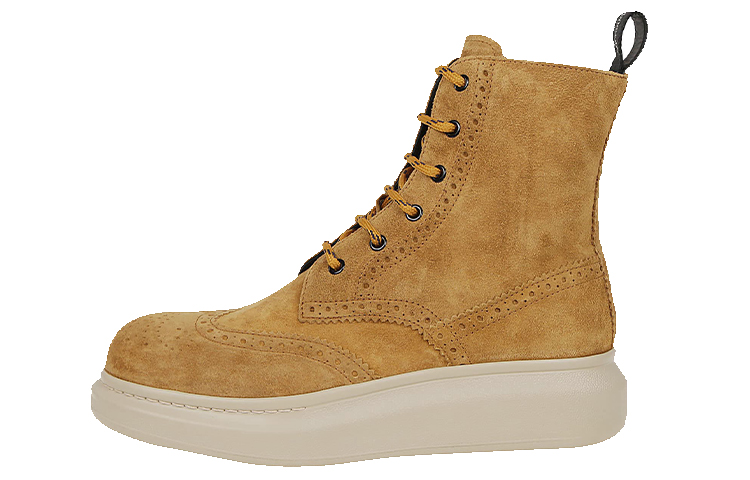 Alexander McQueen Hybrid Lace-Up Boot 'Bark Brown' 662665WIA532113