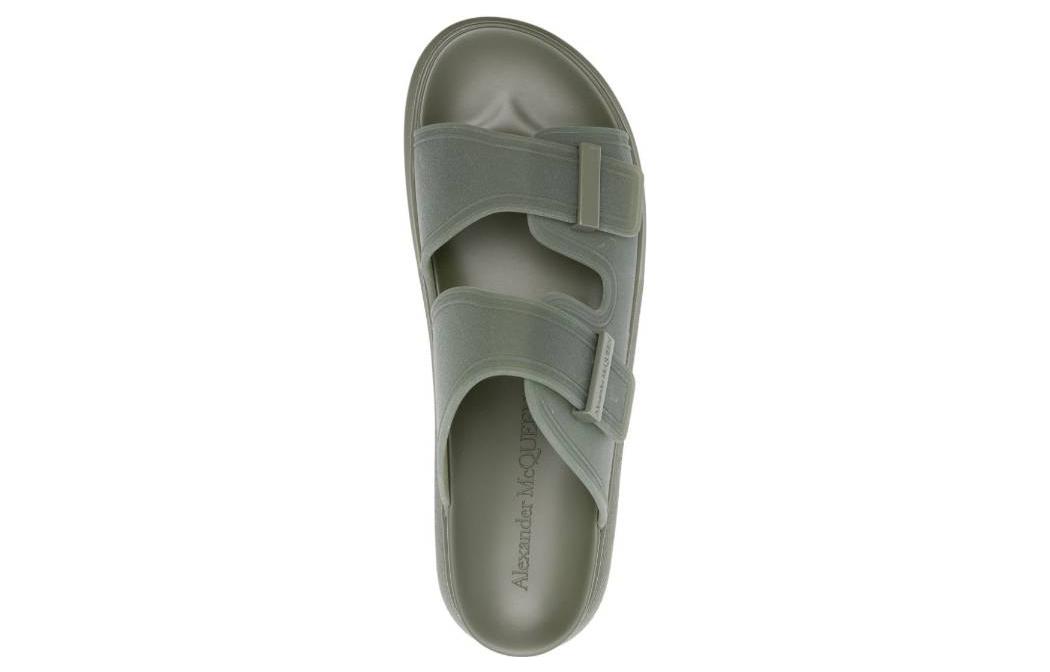 Lookbook 亚历山大·麦昆混合凉鞋‘橄榄绿’ 663563W4TM63211