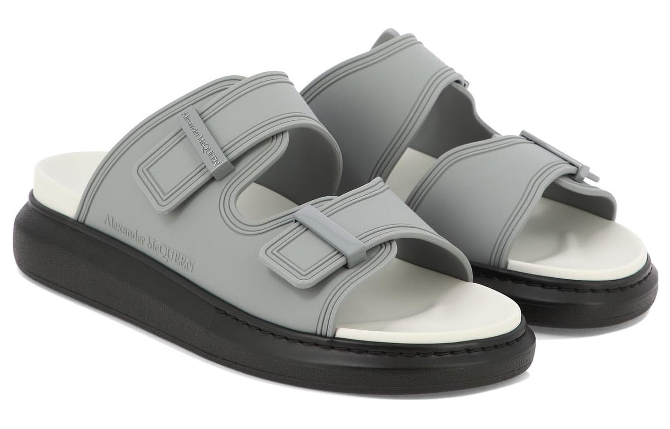 Lookbook 亚历山大·麦昆混合拖鞋 '枪灰' 663563-W4Q58-1644