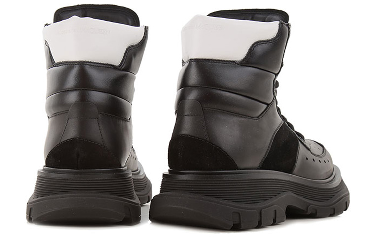 Shop Botas de Cuero Alexander McQueen Tobilleras 'Marrón Negro' 627221WHRH61071