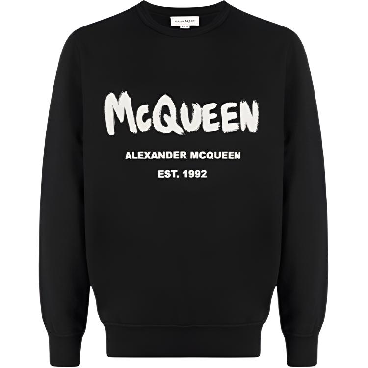 Alexander McQueen Iconic Print Cotton Sweatshirt Black 662578-QRZ71-0901