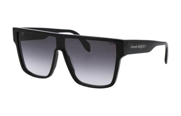 Order Alexander McQueen Irregular Shaped Acetate Sunglasses Black AM0354S001