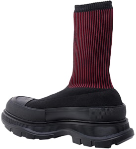 亚历山大麦昆针织涂鸦厚底靴'黑红涂鸦' 705671-W4UD1-1550 Lookbook 亚历山大麦昆针织涂鸦厚底靴'黑红涂鸦' 705671-W4UD1-1550