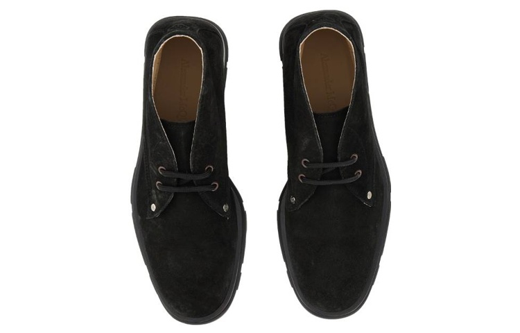 Lookbook Alexander McQueen Lace-Up 'Fashion Ankle Boot Black' 728255WIA5P1081
