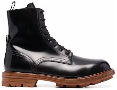 Bota Alexander McQueen Cordones Tobillo 'Negro Marrón Cedro' 683569WHZ8J1452 Buy Bota Alexander McQueen Cordones Tobillo 'Negro Marrón Cedro' 683569WHZ8J1452