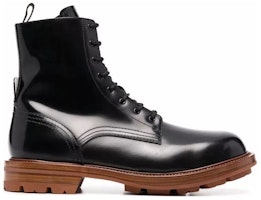 Alexander McQueen Lace-Up Ankle Boot 'Black Cedar Brown' 683569WHZ8J1452 Alexander McQueen Lace-Up Ankle Boot 'Black Cedar Brown' 683569WHZ8J1452