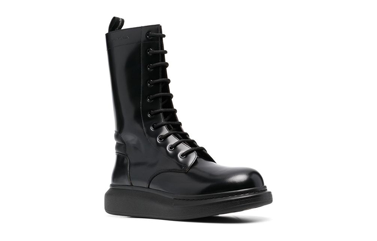 Order Alexander McQueen Lace-Up Ankle Boot 'Black Fashion Versatile' 645901WHZ891000