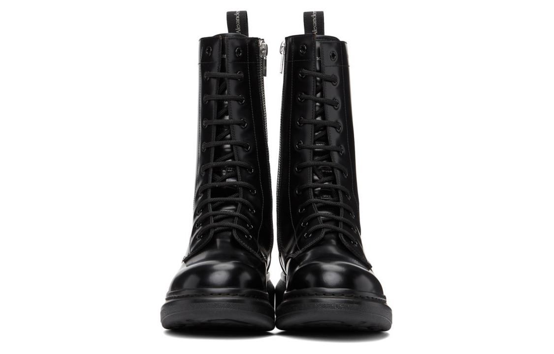Shop Alexander McQueen Lace-Up Ankle Boot 'Black Fashion Versatile' 645901WHZ891000