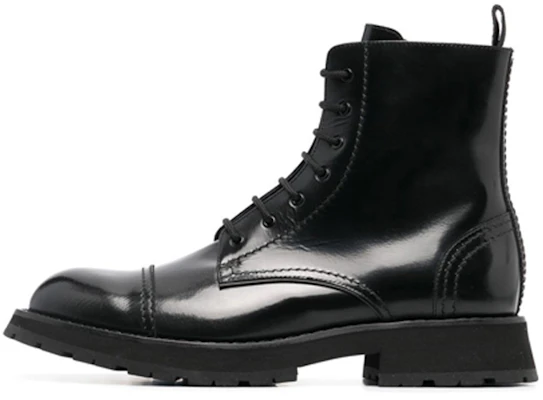 Alexander McQueen Sepatu Boot Kulit Hitam Pendek 708172WIC611000 Buy Alexander McQueen Sepatu Boot Kulit Hitam Pendek 708172WIC611000