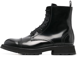 Alexander McQueen Lace-Up Cap Toe Ankle Boot 'Black' 708172WIC611000 Alexander McQueen Lace-Up Cap Toe Ankle Boot 'Black' 708172WIC611000
