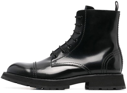 Alexander McQueen 亞歷山大·麥昆 皮革短筒靴 黑色 Buy Alexander McQueen 亞歷山大·麥昆 皮革短筒靴 黑色