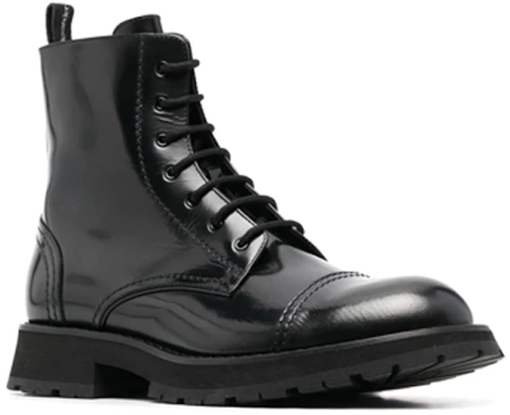 Alexander McQueen Sepatu Boot Kulit Hitam Pendek 708172WIC611000 Lookbook Alexander McQueen Sepatu Boot Kulit Hitam Pendek 708172WIC611000
