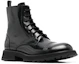 Lookbook Alexander McQueen Sepatu Boot Kulit Hitam Pendek 708172WIC611000