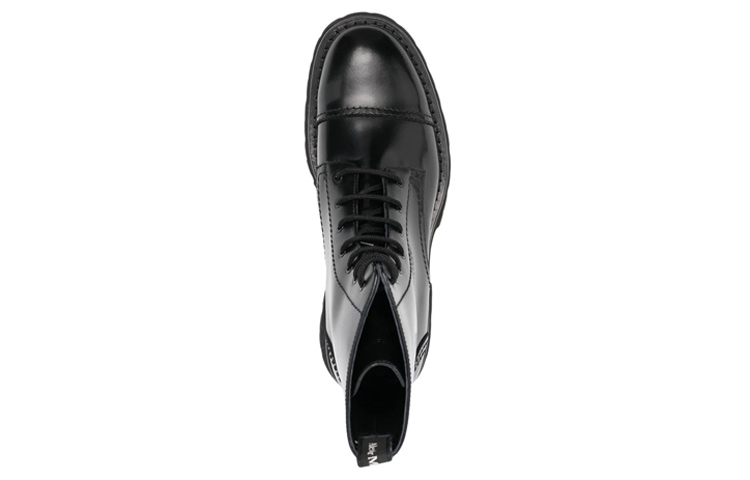 Purchase Alexander McQueen Sepatu Boot Kulit Hitam Pendek 708172WIC611000