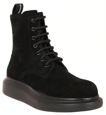 Alexander McQueen Lace-up Martens Boots 'Black Velvet Leather' 586191WHXK11000 Lookbook Alexander McQueen Lace-up Martens Boots 'Black Velvet Leather' 586191WHXK11000