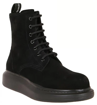 Alexander McQueen Lace-up Martens Boots 'Black Velvet Leather' 586191WHXK11000 Lookbook Alexander McQueen Lace-up Martens Boots 'Black Velvet Leather' 586191WHXK11000