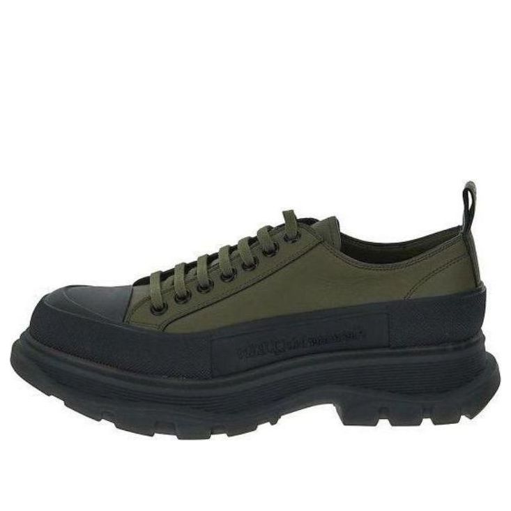 Alexander McQueen Lace-Up Sneakers 'Army Green Black'