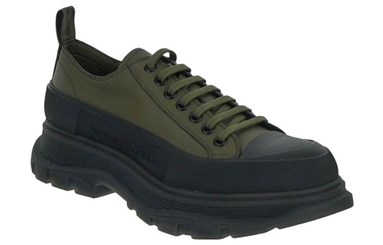Alexander McQueen Lace-Up Sneakers 'Army Green Black' 圖 2