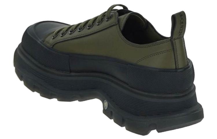 Alexander McQueen Lace-Up Sneakers 'Army Green Black' 圖 3