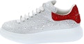 Buy Alexander McQueen Cuero 'Blanco Rojo con Cristales Decorativos' 727397WID519676