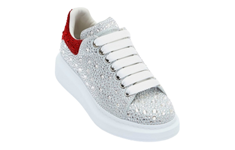 Order Alexander McQueen Cuero 'Blanco Rojo con Cristales Decorativos' 727397WID519676