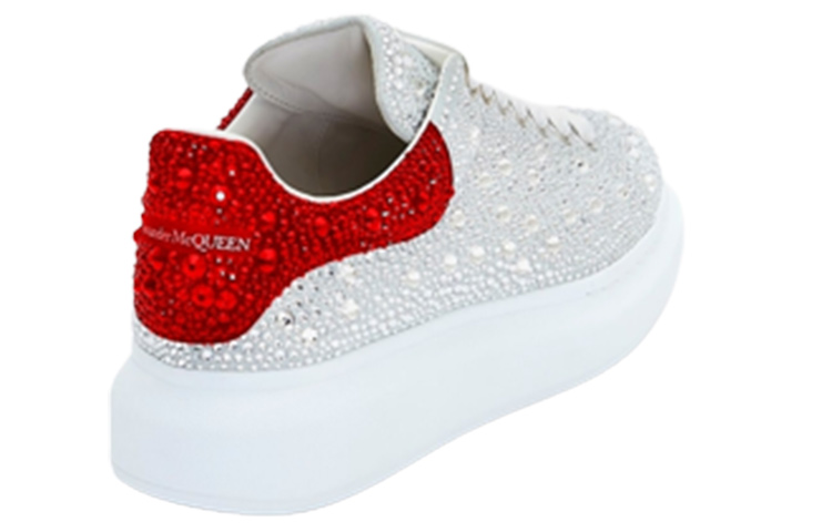 Lookbook Alexander McQueen Cuero 'Blanco Rojo con Cristales Decorativos' 727397WID519676