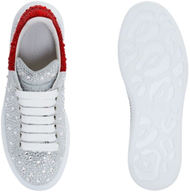 Alexander McQueen Cuero 'Blanco Rojo con Cristales Decorativos' 727397WID519676 Shop Alexander McQueen Cuero 'Blanco Rojo con Cristales Decorativos' 727397WID519676
