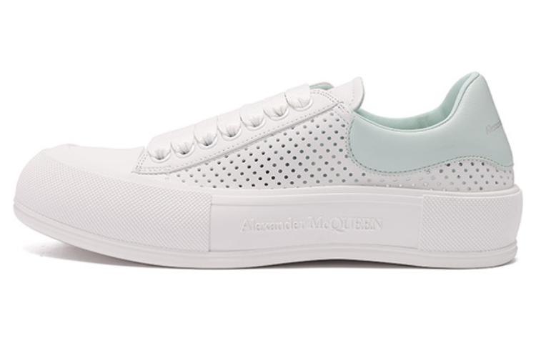 Alexander McQueen Leather 'White Green' 727374WICER8935