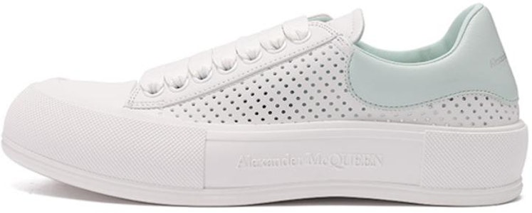 Alexander McQueen 亞歷山大·麥昆 皮革 透氣百搭 時尚板鞋 男款 白綠色 Buy Alexander McQueen 亞歷山大·麥昆 皮革 透氣百搭 時尚板鞋 男款 白綠色