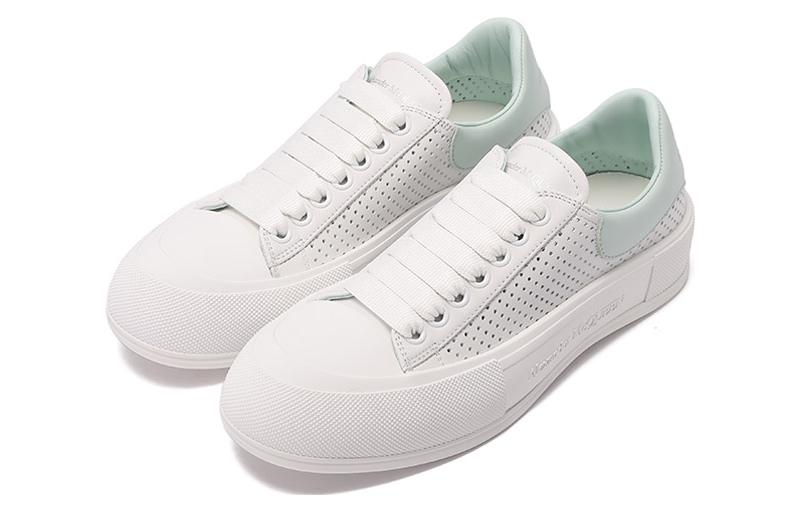 Lookbook 亚历山大·麦昆白绿配色皮革鞋 727374WICER8935