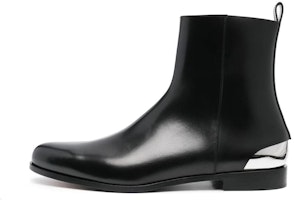 Alexander McQueen Leather Ankle Boot 'Black Comfort Fashion' 777947WIES31081 Alexander McQueen Leather Ankle Boot 'Black Comfort Fashion' 777947WIES31081