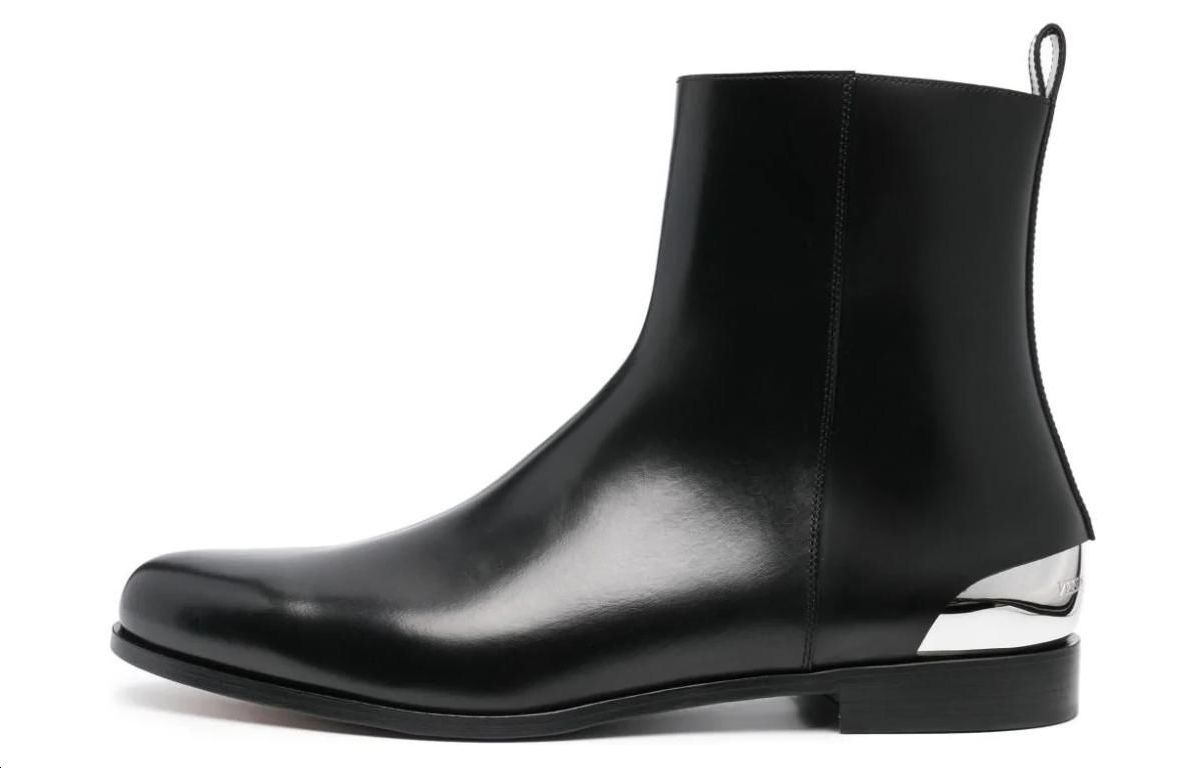 Alexander McQueen Leather Ankle Boot 'Black Comfort Fashion' 777947WIES31081