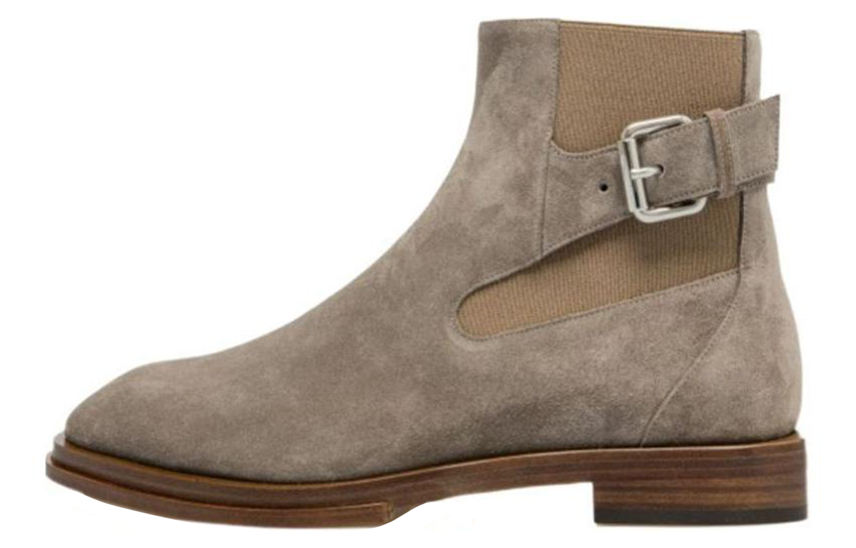 Buy Bota de Tobillo de Cuero Alexander McQueen 'Gris-Marrón' 777804WIER41776