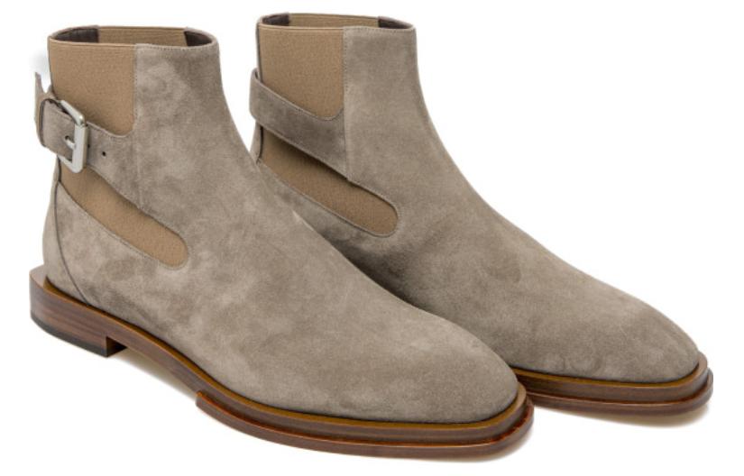 Order Bota de Tobillo de Cuero Alexander McQueen 'Gris-Marrón' 777804WIER41776