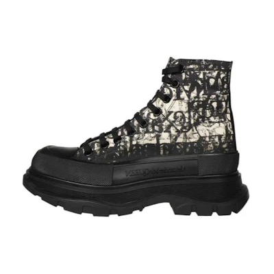 Alexander McQueen Leather Ankle Boot 'Triple Black'