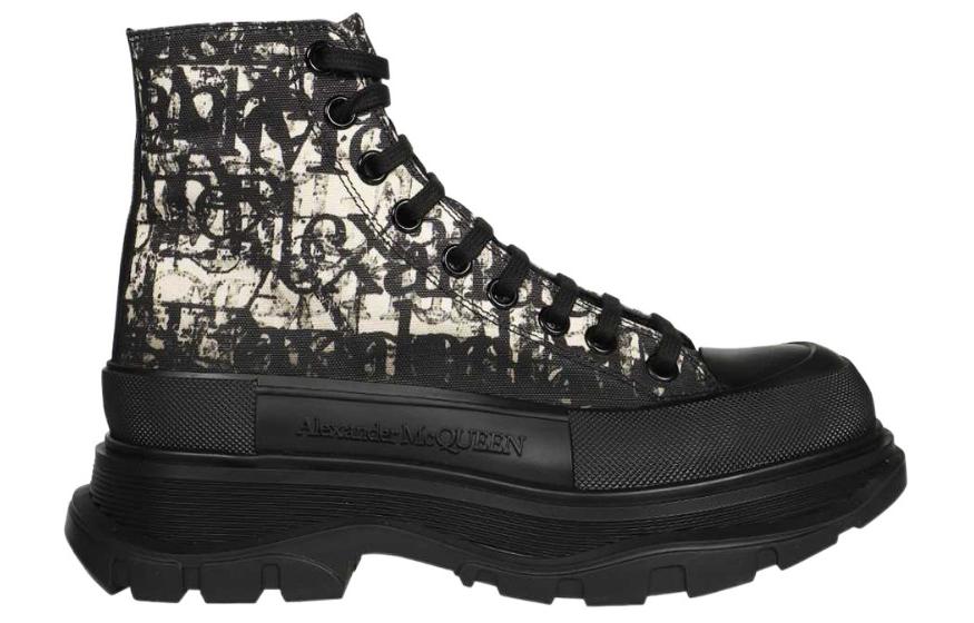 Order Alexander McQueen Sepatu Bot Kulit 'Triple Black' 727386W4TGI8917