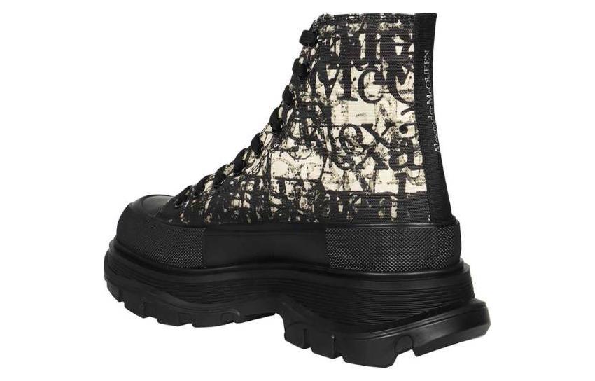 Shop Alexander McQueen Sepatu Bot Kulit 'Triple Black' 727386W4TGI8917