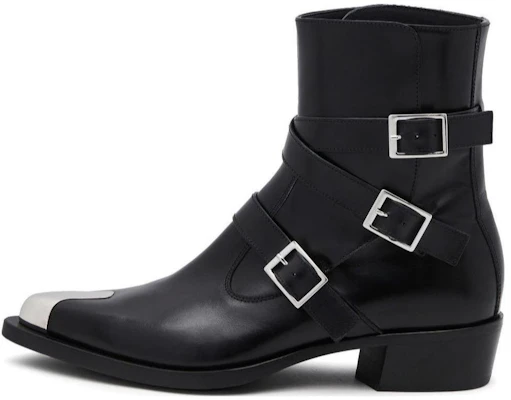 Alexander McQueen Lederstiefeletten ''Schnalle Spitz Schwarz'' 750381WIDY11081 Buy Alexander McQueen Lederstiefeletten ''Schnalle Spitz Schwarz'' 750381WIDY11081