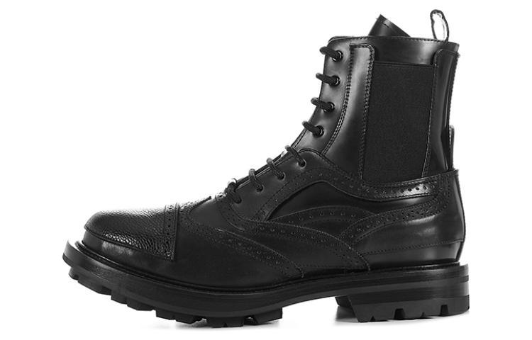 Alexander McQueen Leather Boots 'Black' 667912WHRWM1000