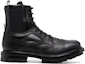 Order Alexander McQueen Sepatu Bot Kulit 'Hitam' 667912WHRWM1000