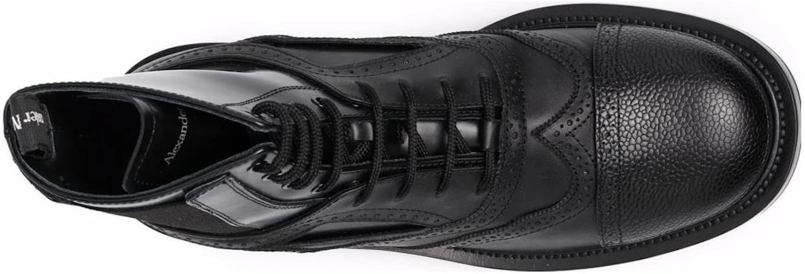 Alexander McQueen Sepatu Bot Kulit 'Hitam' 667912WHRWM1000 Shop Alexander McQueen Sepatu Bot Kulit 'Hitam' 667912WHRWM1000