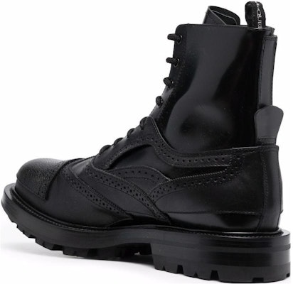 Alexander McQueen Leather Boots 'Black' 667912WHRWM1000 Purchase Alexander McQueen Leather Boots 'Black' 667912WHRWM1000