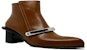 Alexander McQueen Leather Boots 'Brown Ankle' 633482WHWQ82084Brown