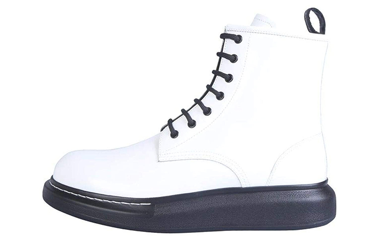 Alexander McQueen Leather Boots 'White' 586191WHX519061