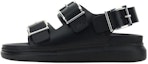 Buy Sandal Kulit Alexander McQueen 'Black Strap' dengan Gesper Hitam 782466WIEU31081