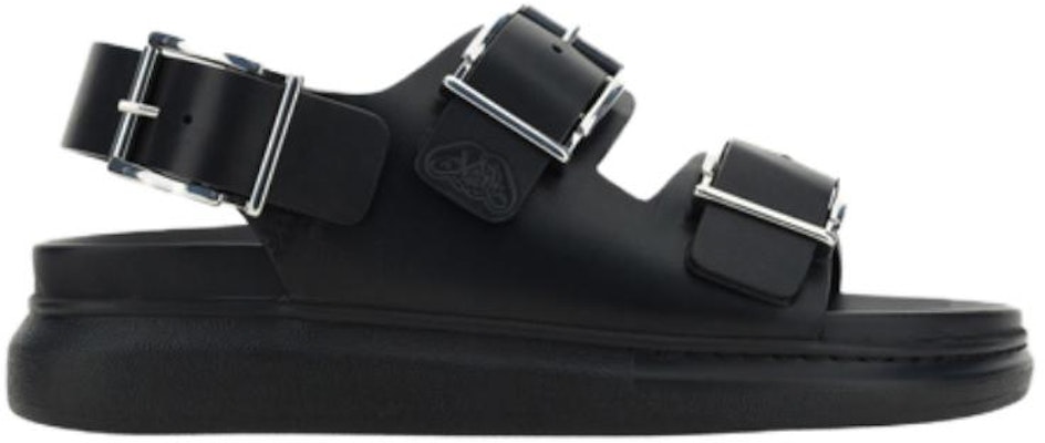 Alexander McQueen Leather Buckle Sandal 'Black Strap' 782466WIEU31081 Order Alexander McQueen Leather Buckle Sandal 'Black Strap' 782466WIEU31081