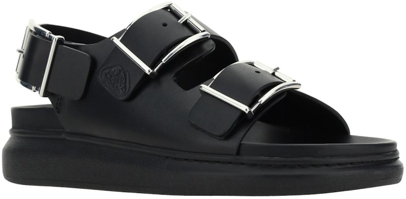 Alexander McQueen Leather Buckle Sandal 'Black Strap' 782466WIEU31081 Lookbook Alexander McQueen Leather Buckle Sandal 'Black Strap' 782466WIEU31081
